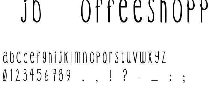 djb coffeeshoppe tallskinny ex font